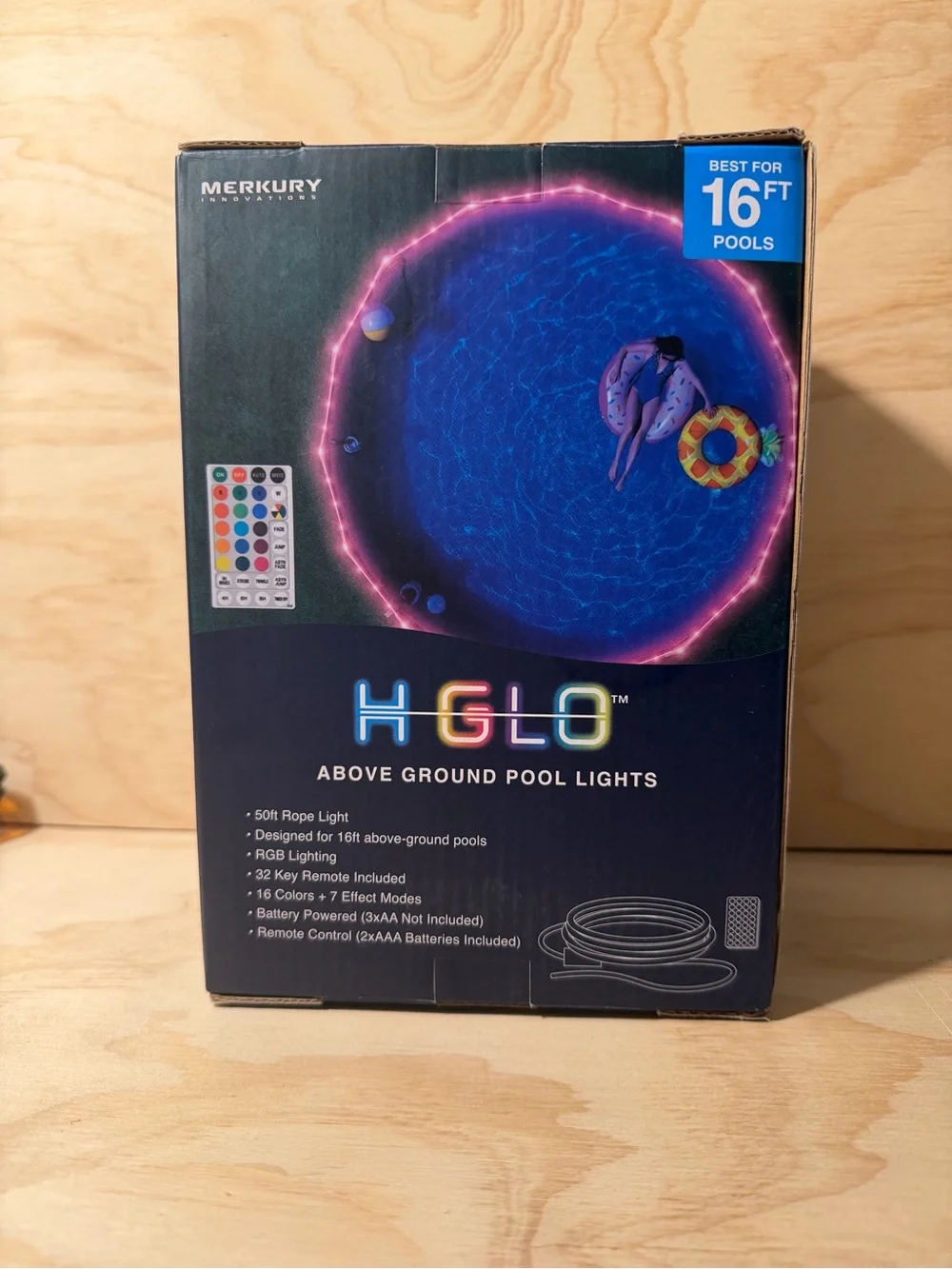 Merkury HGL0 Above Ground Pool Lights - multi-colored remote controlled